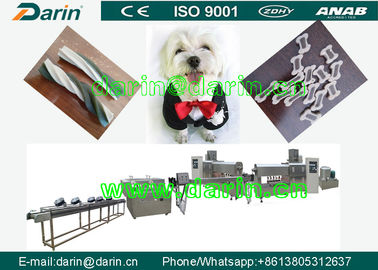 सीई आईएसओ 9 001 प्रमाणित कुत्ता खाद्य बनाने की मशीन चबाने पालतू खाद्य प्रसंस्करण लाइन