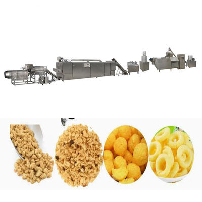 SS304 पनीर / मकई पफ नाश्ते extruder खाद्य उत्पादन लाइन / मशीनरी