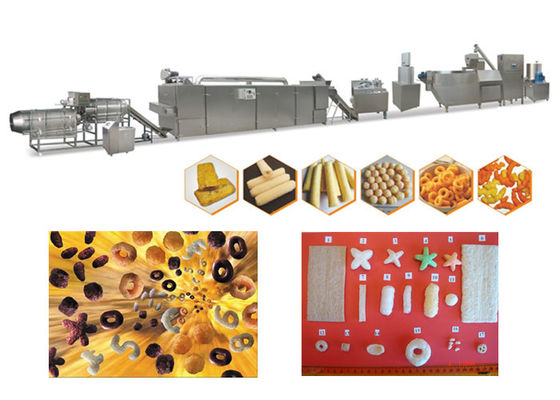 फास्ट स्पीड हाई कैपेसिटी पफ स्नैक मशीन फूड कॉर्न पफ स्नैक्स मेकिंग