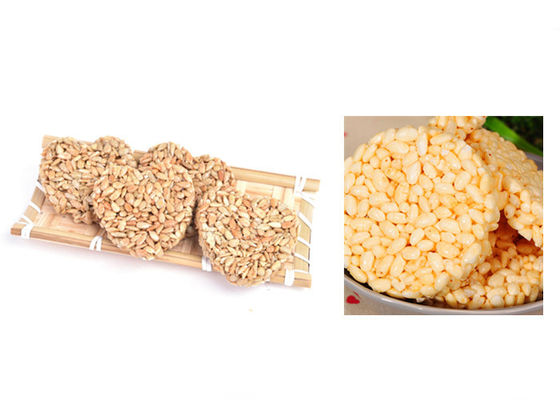 पफेड चावल केक मशीन 300 ~ 500 किलो प्रति घंटे क्षमता 2017 सीमेंस टच स्क्रीन