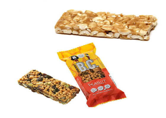 400-600 किलोग्राम / एचआर पफड राइस चिक्की अनाज बार बनाने की मशीन स्टेनलेस स्टील 304