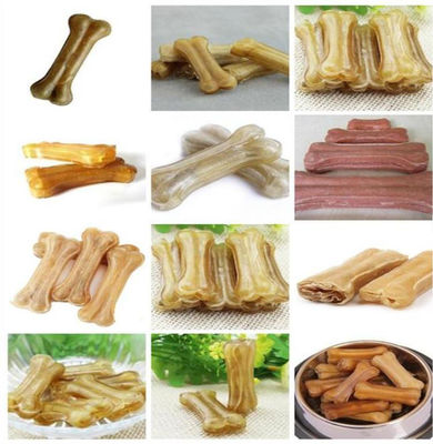 380V, 50/60 हर्ट्ज प्रेसेड रॉहाइड बोन्स डॉग स्नैक्स मेकिंग मशीन