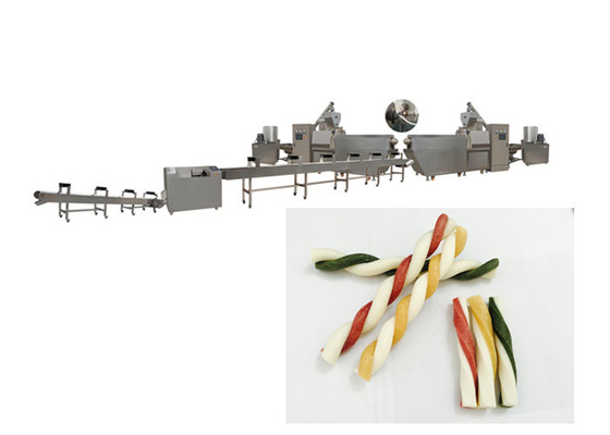 चिकन बेकन नेचुरल फोर स्टार ट्विस्टेड स्टिक्स डॉग डेंटल ट्रीट मेकिंग मशीन