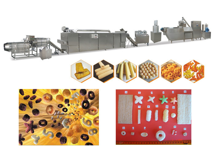 फास्ट स्पीड हाई कैपेसिटी पफ स्नैक मशीन फूड कॉर्न पफ स्नैक्स मेकिंग