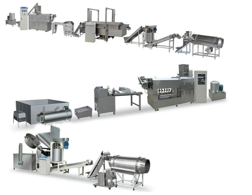 एकल स्क्रू खाद्य एक्सट्रूज़न उपकरण के लिए 3 डी आटा Bugles चिप्स बनाना