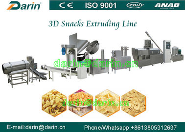 पूर्ण स्वचालित फ्राइड 3 डी पैड पैलेट स्नैक्स खाद्य एक्सट्रूडर मशीन उत्पादन लाइन