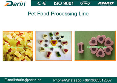 कुत्ते के लिए पालतू खाद्य प्रसंस्करण रेखा नाश्ते, उपचार, अर्ध नम पशु खाद्य पदार्थ
