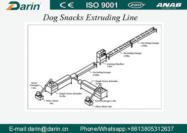 SUS304 सामग्री कुत्ता नाश्ता / पालतू पशु वाइड मोटर के साथ कुत्ते खाद्य Extruder मशीन का इलाज करता है