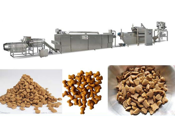 पालतू भोजन extruder मछली गोली उत्पादन लाइन 5300 x 1100 x 2300 मिमी