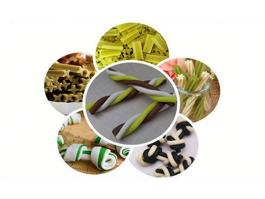 अर्ध नम कुत्ता भोजन एक्सट्रूडर प्रसंस्करण लाइन / बिल्ली भोजन मशीन