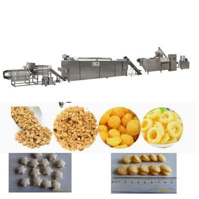 प्याज की अंगूठी / कोर भरा हुआ भोजन के लिए मकई चावल गेहूं खाद्य Extruder पफ स्नैक मशीन