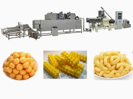 पूरी तरह से स्वचालित मकई पफ कॉर्न Extruder मशीन / आलू के चिप्स मेकर मशीन