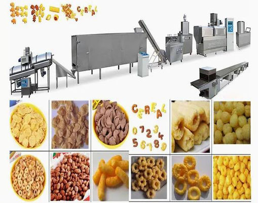 स्टेनलेस स्टील 304 स्वचालित कॉर्न पफ मशीन 100-150 किलोग्राम प्रति घंटे के साथ