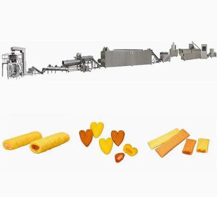 ओट गेहूं चावल पफ Extruder मशीन पैकिंग मशीन के साथ सुसज्जित