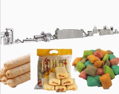 बिग क्षमता मकई नाश्ता पफ Extruder मशीन खाद्य उत्पादन लाइन