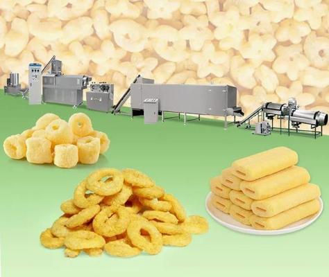 उच्च उपज मध्यम क्षमता मकई पफ नाश्ते extruder मशीन / उपकरण