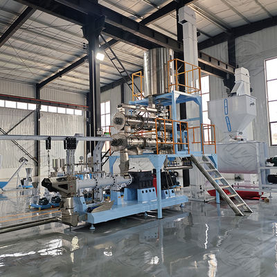 निरंतर स्वचालित पालतू खाद्य Extruder फ्लोटिंग मछली फ़ीड Extruder मशीन डबल स्क्रू के साथ