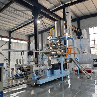 बहुक्रिया स्टेनलेस स्टील सूखी पालतू भोजन पालतू खाद्य Extruder प्रसंस्करण लाइन