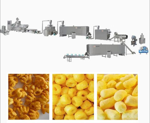 उच्च दक्षता स्वचालित 3 डी गोली स्नैक Extruder मशीन प्रक्रिया लाइन