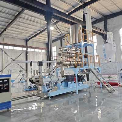 खाद्य पदार्थों फ़ीडस्टाफ़ दो स्क्रू extruder मशीन / कुत्ते खाद्य मशीनरी