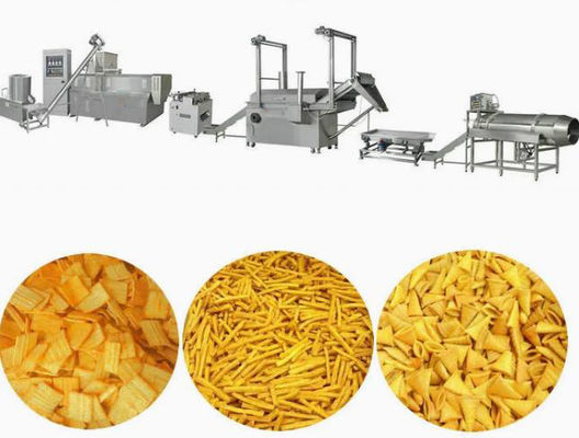 CE ISO9001 स्वीकृत 3 डी 2 डी एक्सट्रूडेड फ्राइंग स्नैक फूड प्रोसेसिंग लाइन