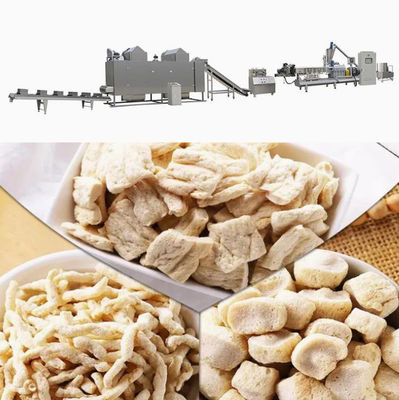 सोया प्रोटीन / बनावट वाले सोया प्रोटीन के लिए निरंतर और स्वचालित सोया Extruder मशीन