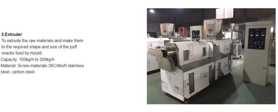 सोया प्रोटीन / बनावट वाले सोया प्रोटीन के लिए निरंतर और स्वचालित सोया Extruder मशीन