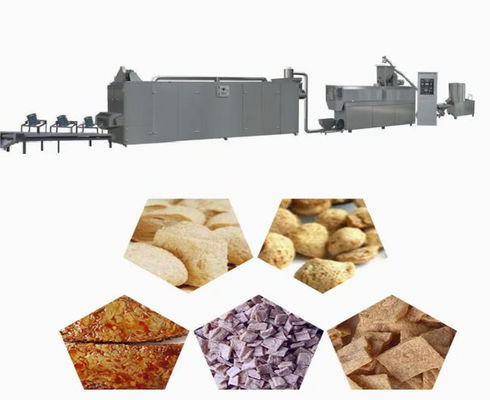सोयाबीन बनावट प्रोटीन सोया Extruder मशीन, मकई फ्लेक्स मशीनरी