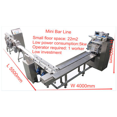 कटर के साथ 150 मिमी 90 पीसी / मिन अनाज बार बनाने की मशीन