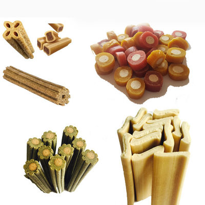 विभिन्न आकार पालतू इलाज मशीन कुत्ते चबाना नाश्ता खाद्य प्रसंस्करण उपकरण Extruder