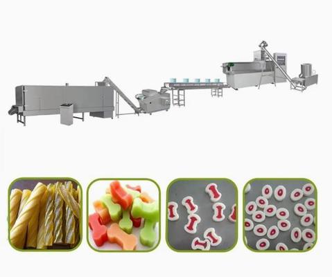 100KW पीईटी Chews उत्पादन लाइन पालतू इलाज मशीन स्टेनलेस स्टील Stainless