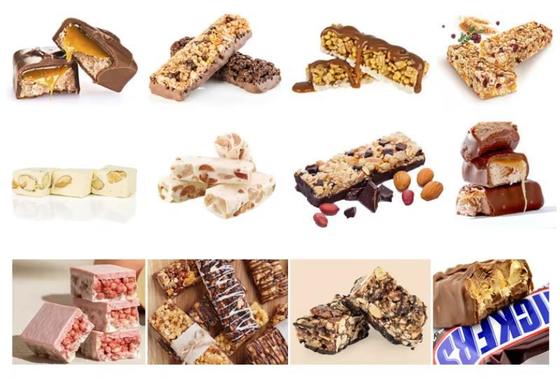 बहु आकार और आकार के लिए 200 से 400 किलो प्रति घंटे के साथ ऊर्जा बार बनाने की मशीन