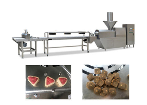 स्टेनलेस स्टील झटकेदार पालतू खाद्य उत्पादन लाइन 300-500 किग्रा / घंटा