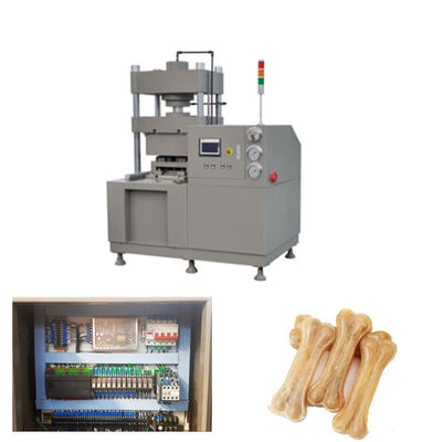 रॉहाइड बोन प्रेसिंग के लिए पीएलसी नियंत्रण हाइड्रोलिक पालतू खाद्य उत्पादन लाइन