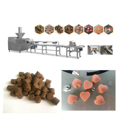 टच स्क्रीन के साथ सॉफ्ट डेंटल केयर कोल्ड एक्सट्रूडर पेट फूड प्रोसेसिंग लाइन