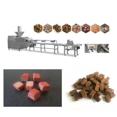 टच स्क्रीन के साथ सॉफ्ट डेंटल केयर कोल्ड एक्सट्रूडर पेट फूड प्रोसेसिंग लाइन