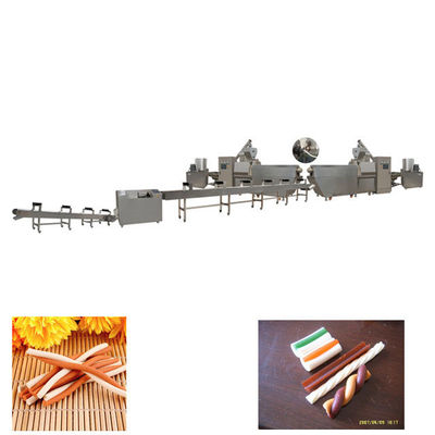 डॉग डेंटल केयर च्युइंग पेट फ़ूड प्रोडक्शन लाइन सिंगल एक्सट्रूडर स्टेनलेस स्टील