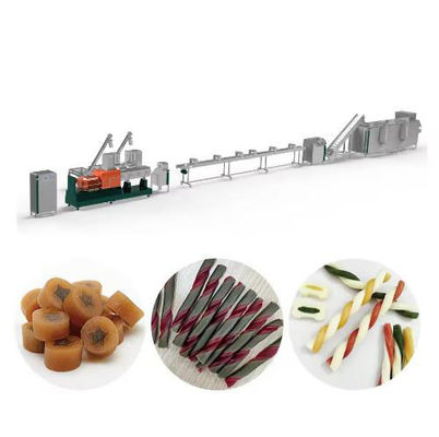 डॉग डेंटल केयर च्युइंग पेट फ़ूड प्रोडक्शन लाइन सिंगल एक्सट्रूडर स्टेनलेस स्टील