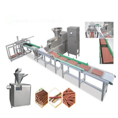 पालतू दैनिक भोजन/चबाने वाली गम ऑटो मीट स्ट्रिप्स डॉग ट्रीट प्रोसेसिंग लाइन