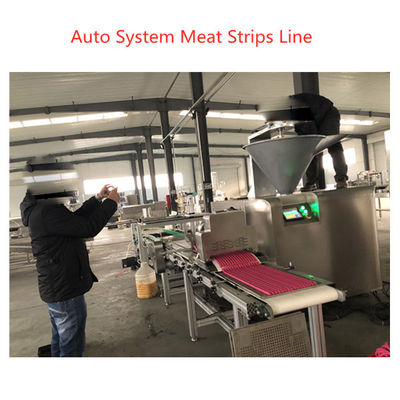 बतख ताजा मेस्ट स्टिक्स पालतू खाद्य Extruder मशीन 200-500 किलो / घंटा स्टेनलेस स्टील फ्लैट मूंच पट्टी नाश्ता बनाने मशीन