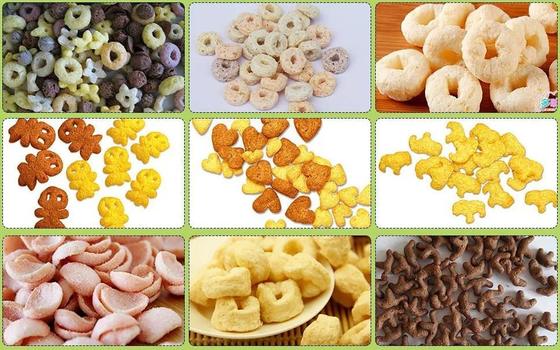नाश्ता अनाज और मकई का फ्लेक्स उत्पादन लाइन / पफ स्नैक Extruder मशीन