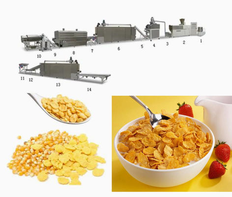 स्टेनलेस स्टील कॉर्न झाड़ू प्रसंस्करण लाइन जुड़वां पेंच extruder मशीन