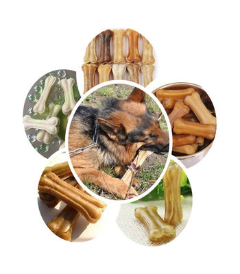 डॉग फूड मेकिंग मशीन दबाया कुत्ते चेव्स राहाइड बोन्स मशीनरी