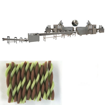 सीई 200-250 किलो क्षमता के साथ स्वीकृत स्वचालित कुत्ता खाद्य Extruder, पालतू व्यवहार / कुत्ते चबाना खाद्य प्रसंस्करण लाइन