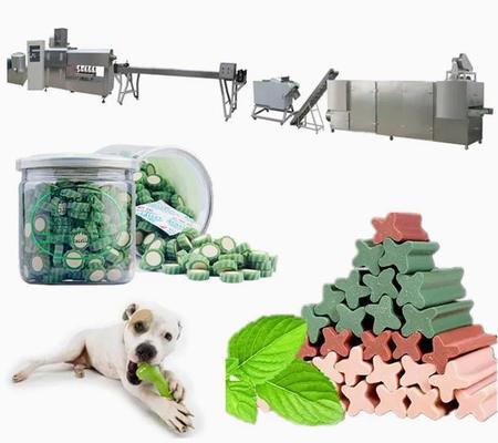 कुत्ते के लिए पालतू खाद्य प्रसंस्करण रेखा नाश्ते, उपचार, अर्ध नम पशु खाद्य पदार्थ