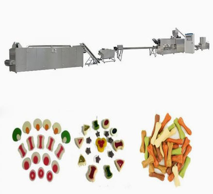 कल्याण कुत्ते स्नैक्स extruder मशीन / प्रसंस्करण लाइन, कुत्ता खाना बनाना मशीन