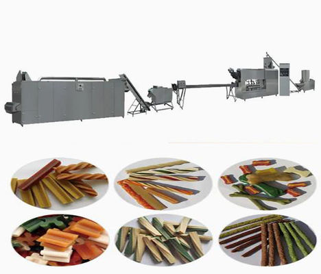 कल्याण कुत्ते स्नैक्स extruder मशीन / प्रसंस्करण लाइन, कुत्ता खाना बनाना मशीन