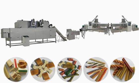 निरंतर और स्वचालित कुत्ते के भोजन extruder दंत चिकित्सा देखभाल पालतू जानवर चबाने खिलौना बनाने की मशीन
