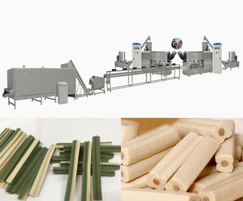 सिंगल स्क्रू पालतू चबाने वाला स्नैक कुत्ते के लिए खाद्य एक्सट्रूडर मशीन / फ़ीड एक्सट्रूडर मशीन