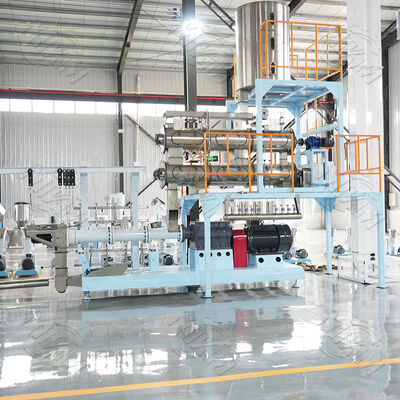 0.5mm to 15mm low price  Fish Feed Twin Screw Type Floating Feed Pellet Extruder